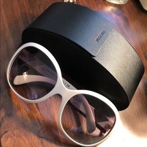 White, Prada Sunglasses